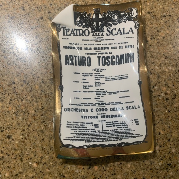 Vintage ashtray Teatro Alla Scala Arturo Toscanini 8.5X5X1 inches - Picture 1 of 5
